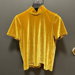 Madewell velvet mockneck top